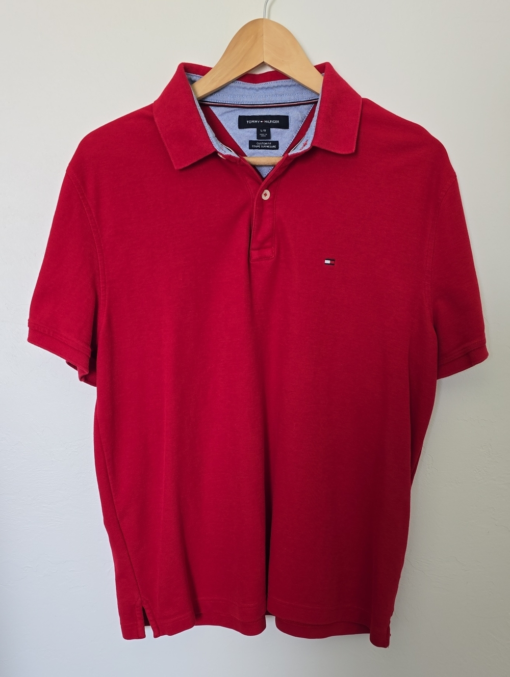 Tommy Hilfiger Men's Bright Red Polo with Signature Logo